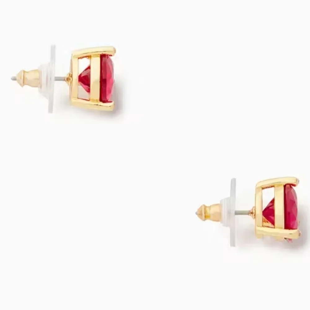 Kate Spade Rise & Shine Red Cubic Zirconia Stud Earrings